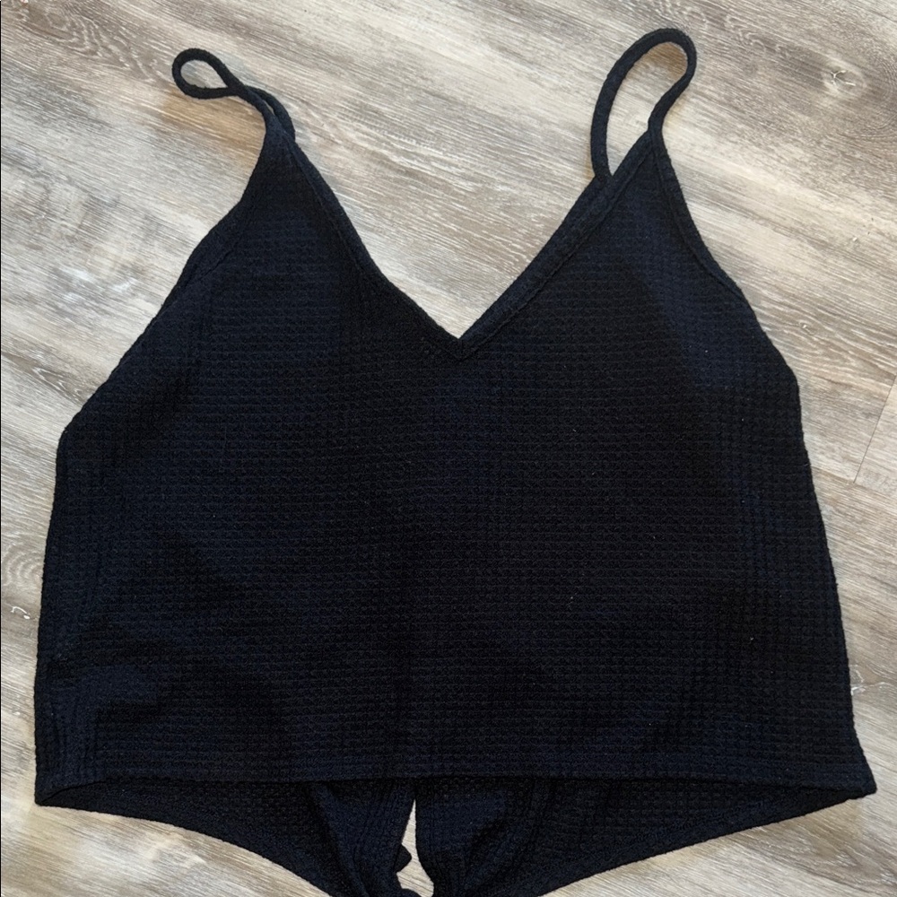 wild fable Black Button-Front Tie Cami - Picture 4 of 4